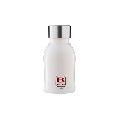 B Bottles Twin - Bright White - 250 ml - Double wall thermal bottle in 18/10 stainless steel